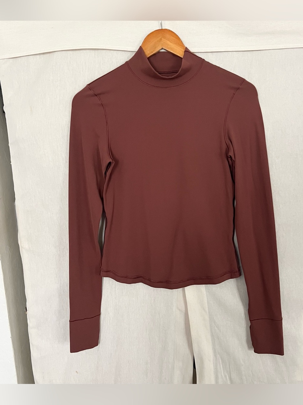 Offline by aerie Mock Neck Thumbhole Athleisure Long Sleeve Top